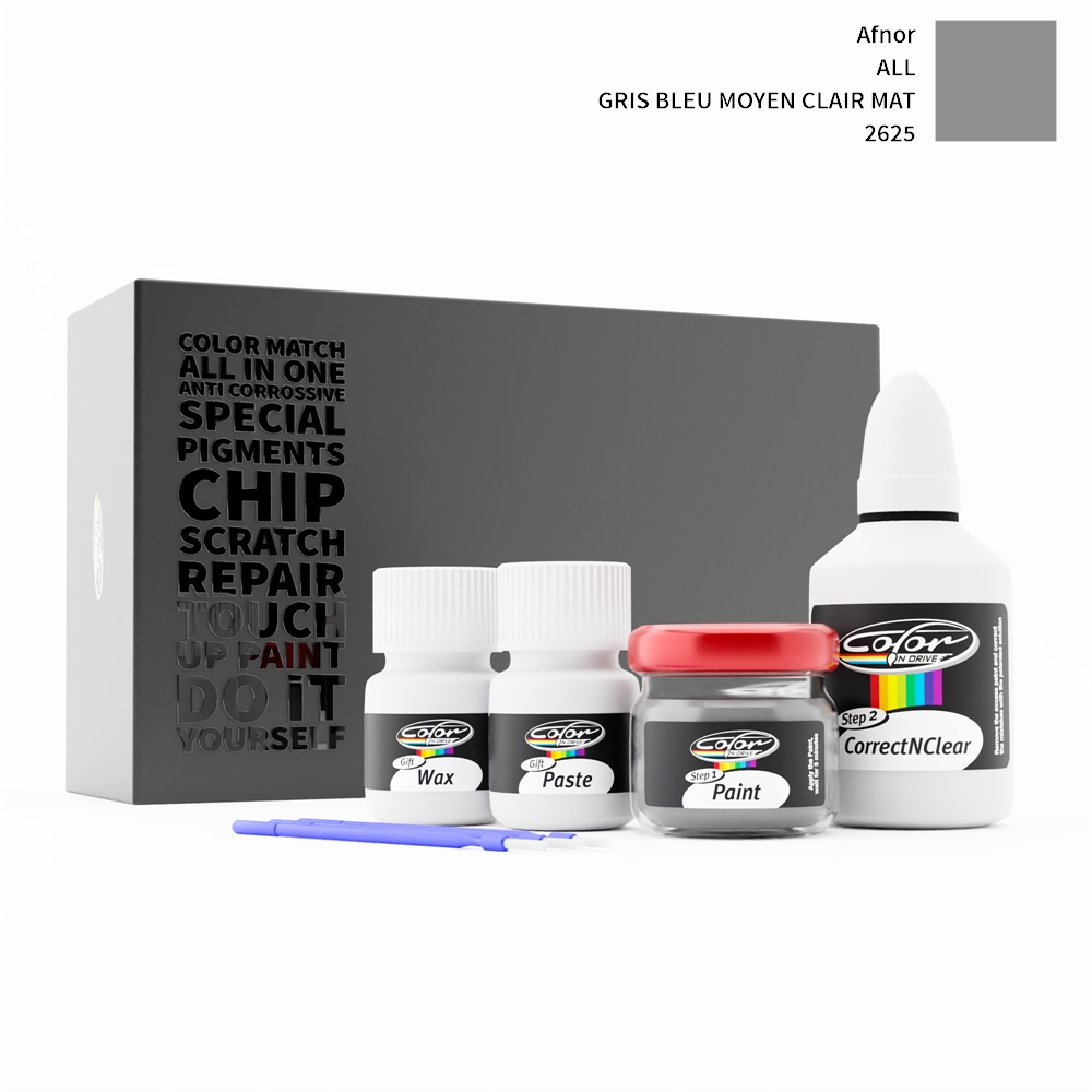 AFNOR ALL 2625 GRIS BLEU MOYEN CLAIR MAT rötuş boyası renk örneği