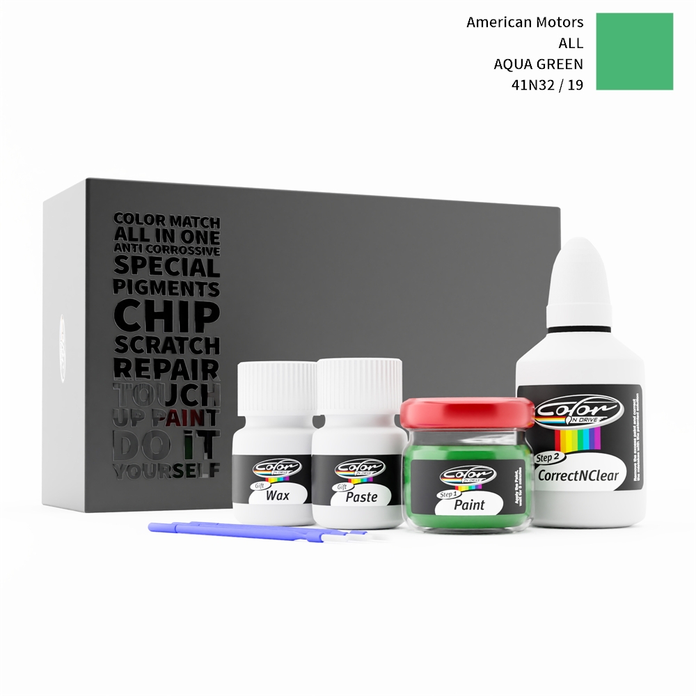 AMERICAN MOTORS ALL 19 / 41N32 AQUA GREEN rötuş boyası renk örneği