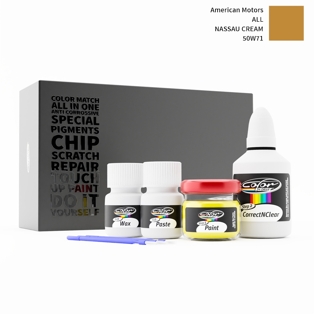 AMERICAN MOTORS ALL 50W71 NASSAU CREAM rötuş boyası renk örneği