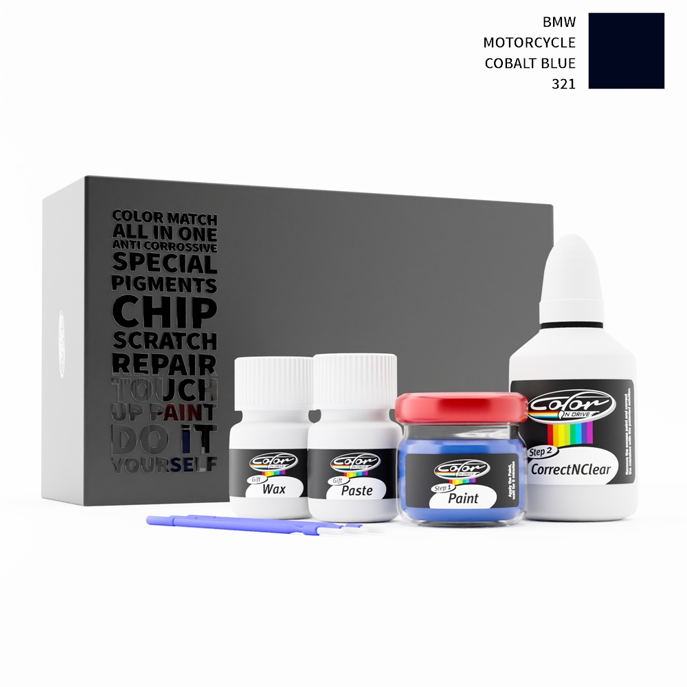 BMW MOTORCYCLE 321 COBALT BLUE rötuş boyası renk örneği