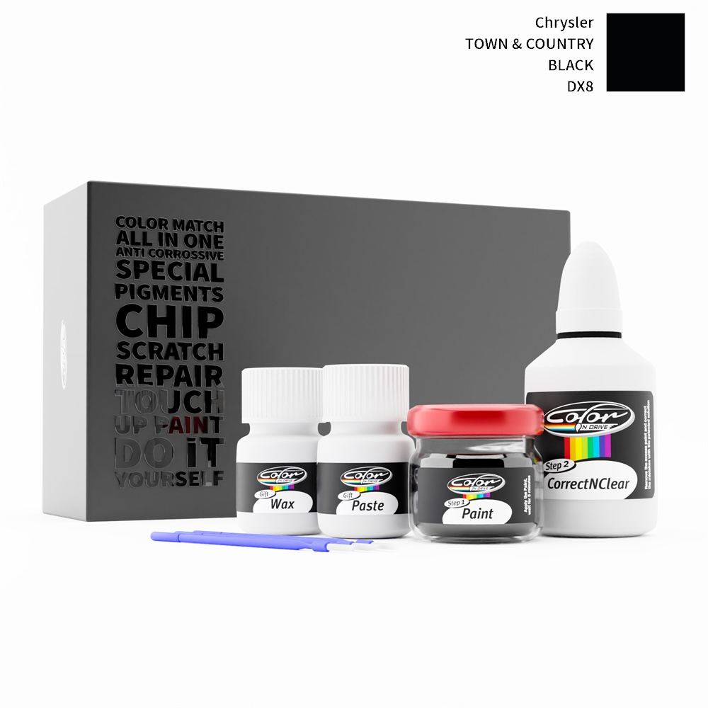 CHRYSLER TOWN & COUNTRY DX8 BLACK rötuş boyası renk örneği