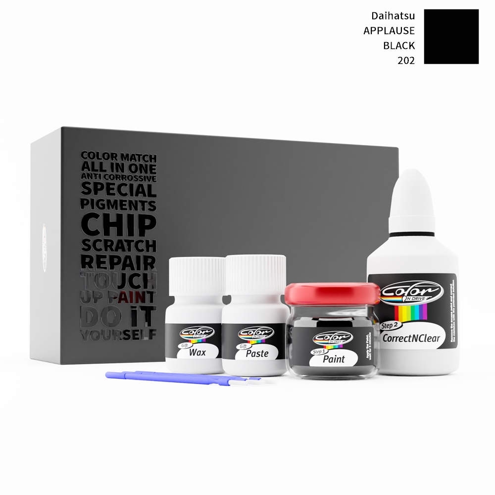 DAIHATSU APPLAUSE 202 BLACK rötuş boyası renk örneği