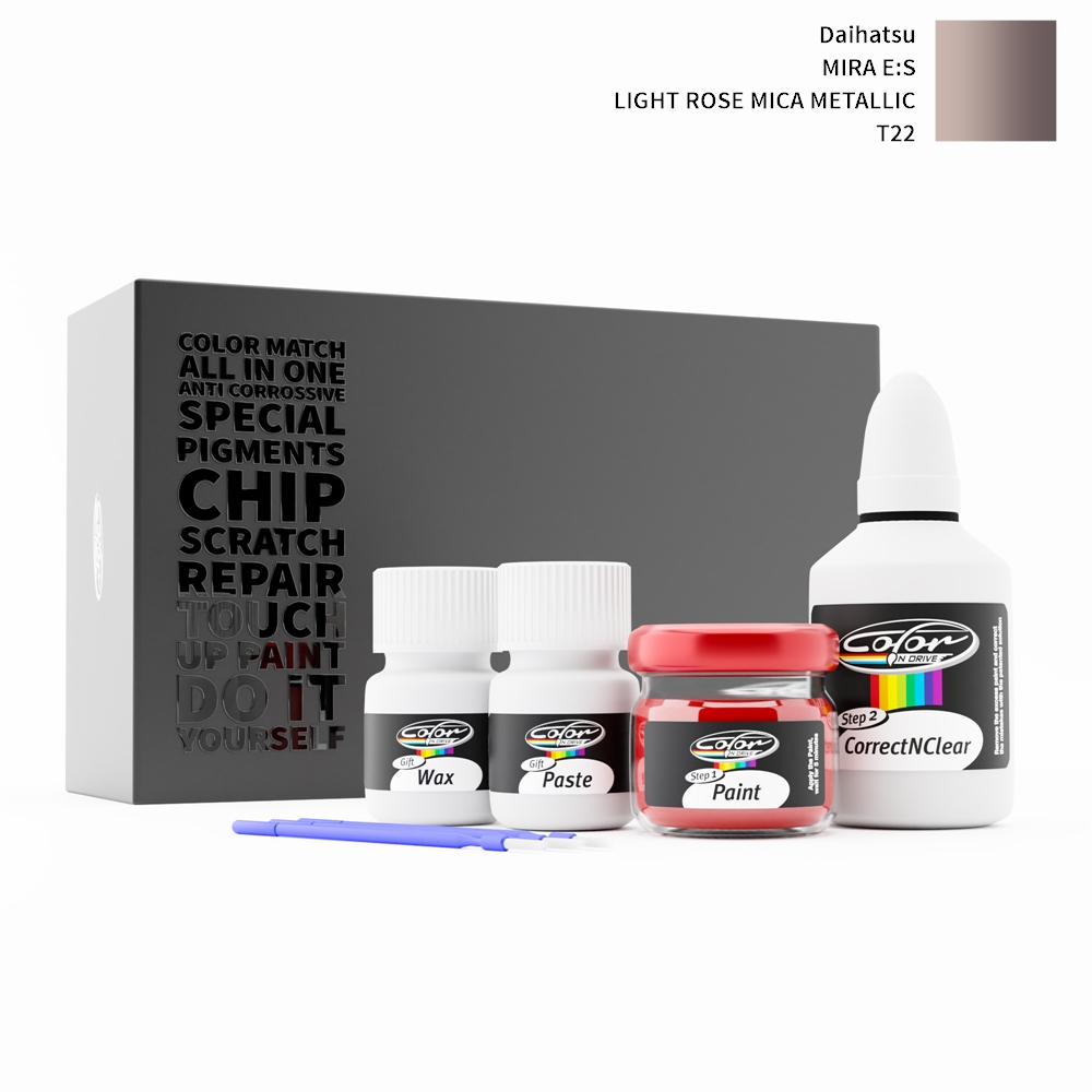 DAIHATSU MIRA E:S T22 LIGHT ROSE MICA METALLIC rötuş boyası renk örneği