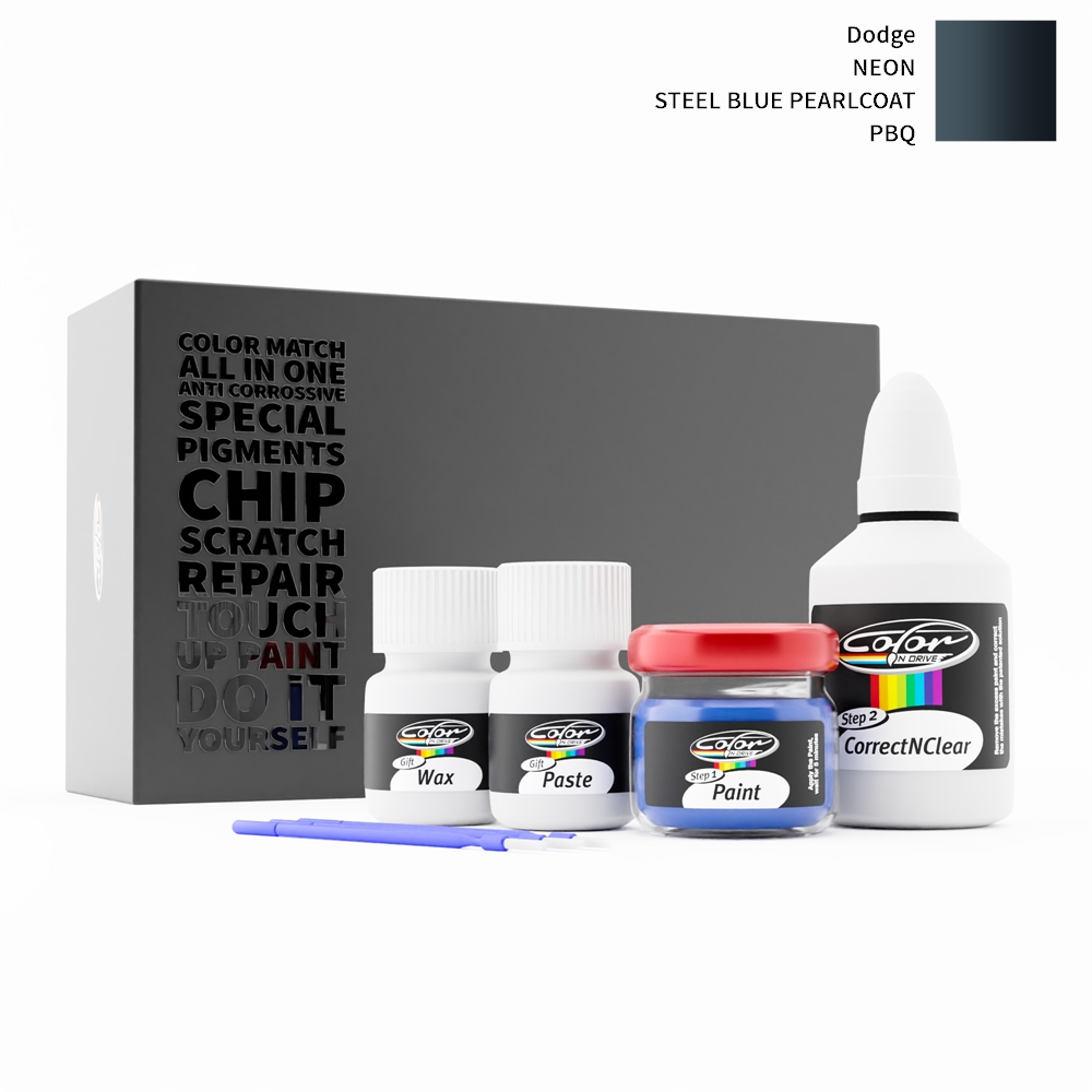DODGE NEON PBQ STEEL BLUE PEARLCOAT rötuş boyası renk örneği