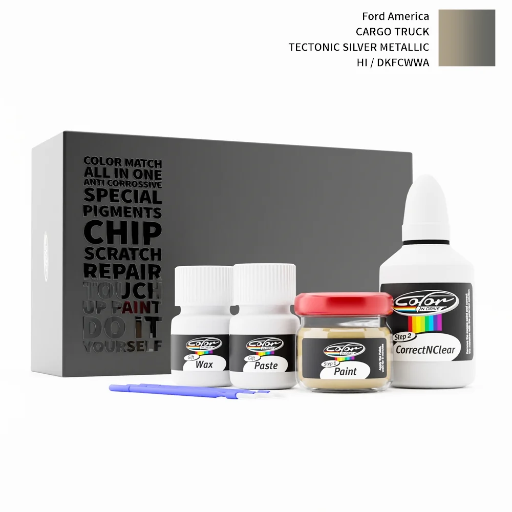 FORD AMERICA CARGO TRUCK HI / DKFCWWA TECTONIC SILVER METALLIC rötuş boyası renk örneği