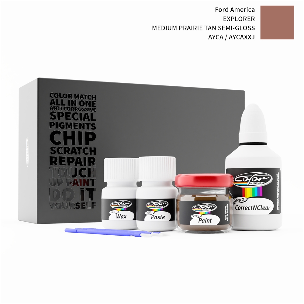 FORD AMERICA EXPLORER AYCA / AYCAXXJ MEDIUM PRAIRIE TAN SEMI-GLOSS rötuş boyası renk örneği
