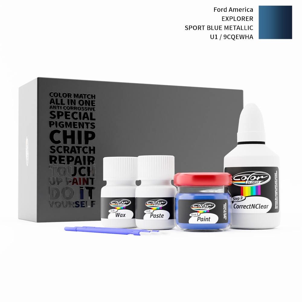 FORD AMERICA EXPLORER U1 / 9CQEWHA SPORT BLUE METALLIC rötuş boyası renk örneği