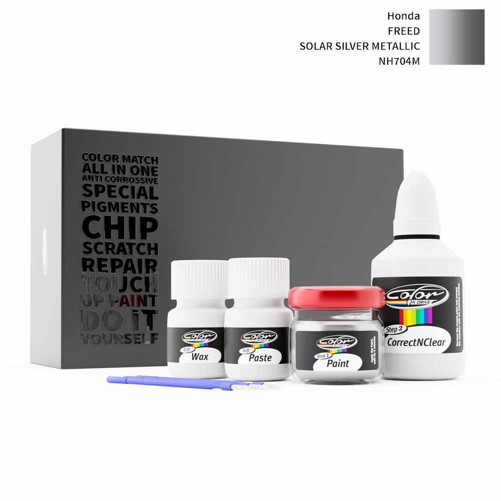 HONDA FREED NH704M SOLAR SILVER METALLIC rötuş boyası renk örneği