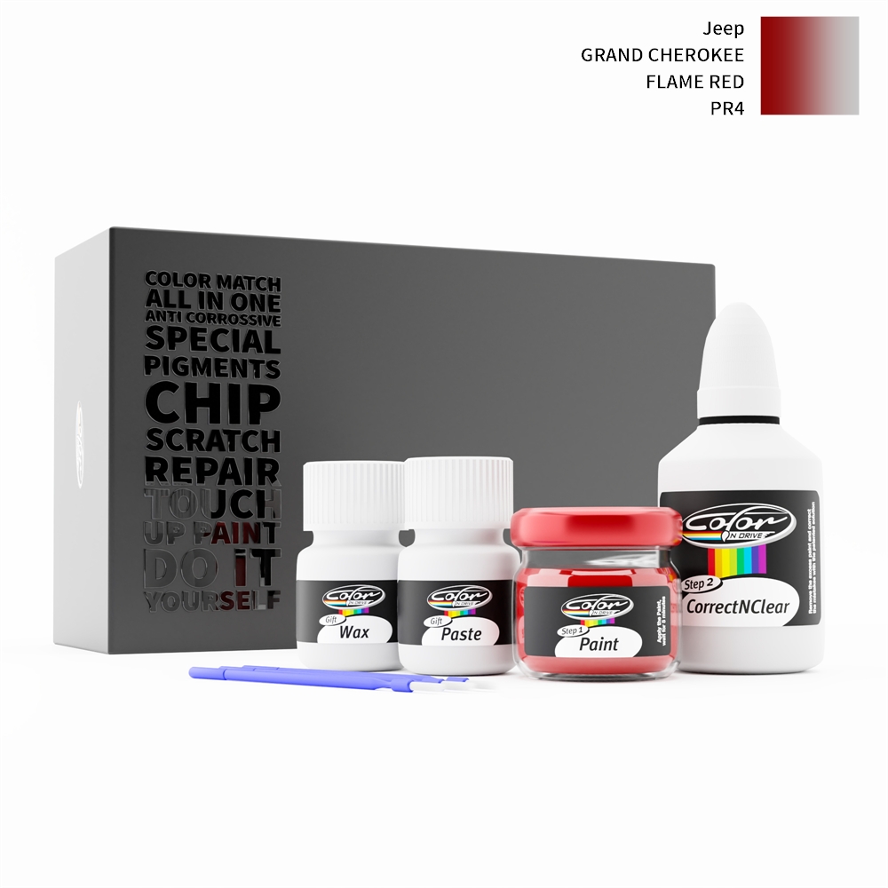 JEEP GRAND CHEROKEE PR4 FLAME RED rötuş boyası renk örneği