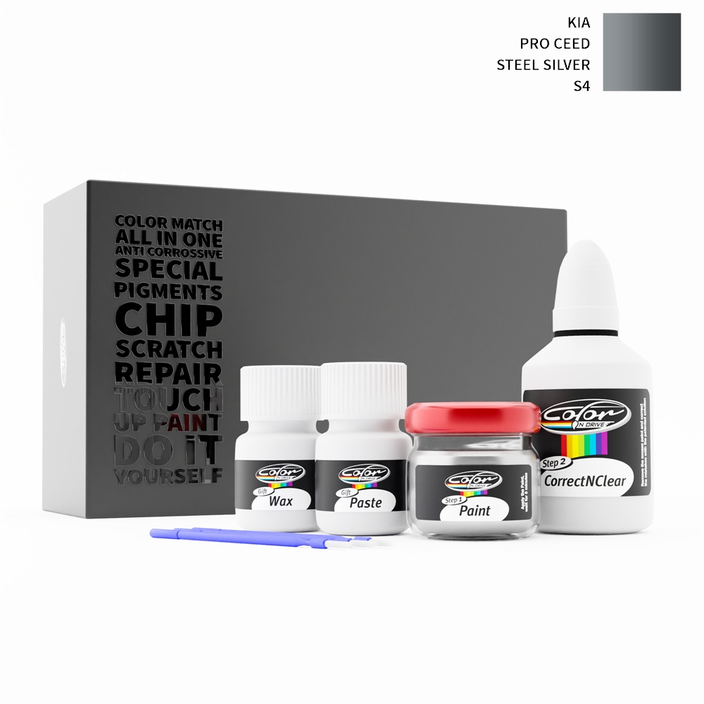 KIA PRO CEED S4 STEEL SILVER rötuş boyası renk örneği