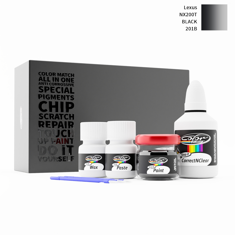 LEXUS NX200T 201B BLACK rötuş boyası renk örneği