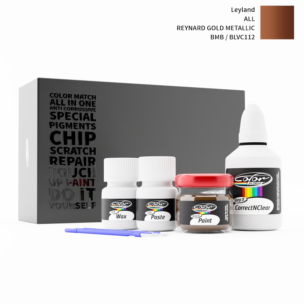 LEYLAND ALL BMB / BLVC112 REYNARD GOLD METALLIC rötuş boyası renk örneği
