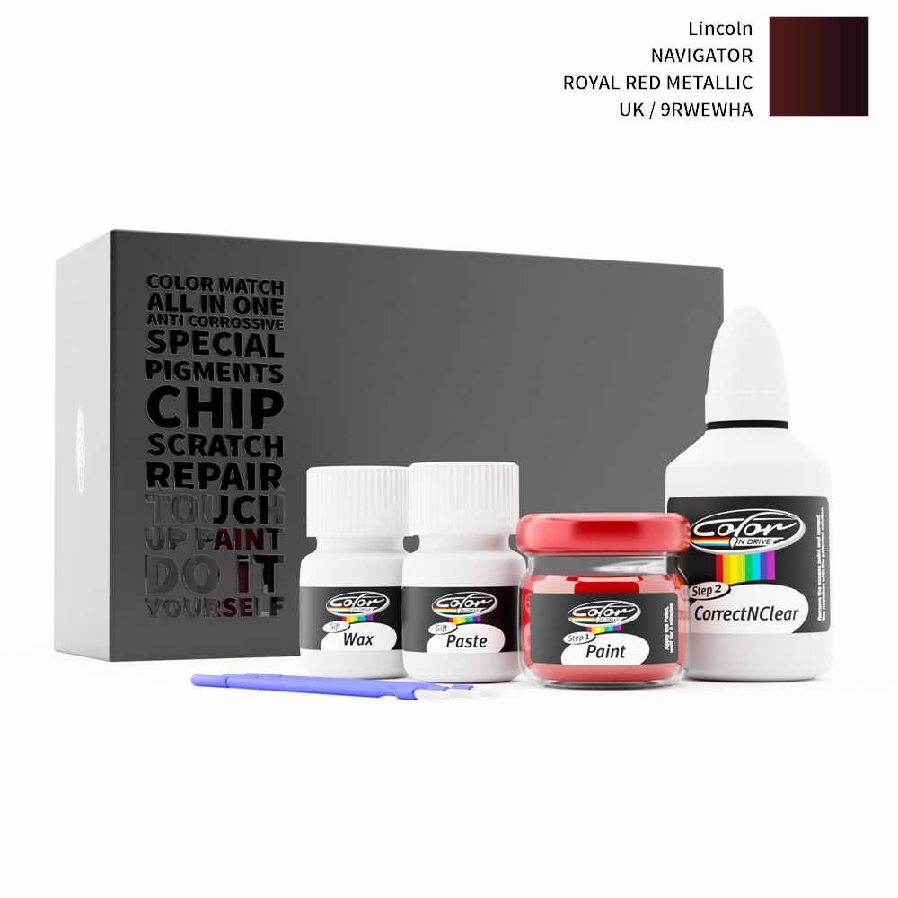 LINCOLN NAVIGATOR UK / 9RWEWHA ROYAL RED METALLIC rötuş boyası renk örneği