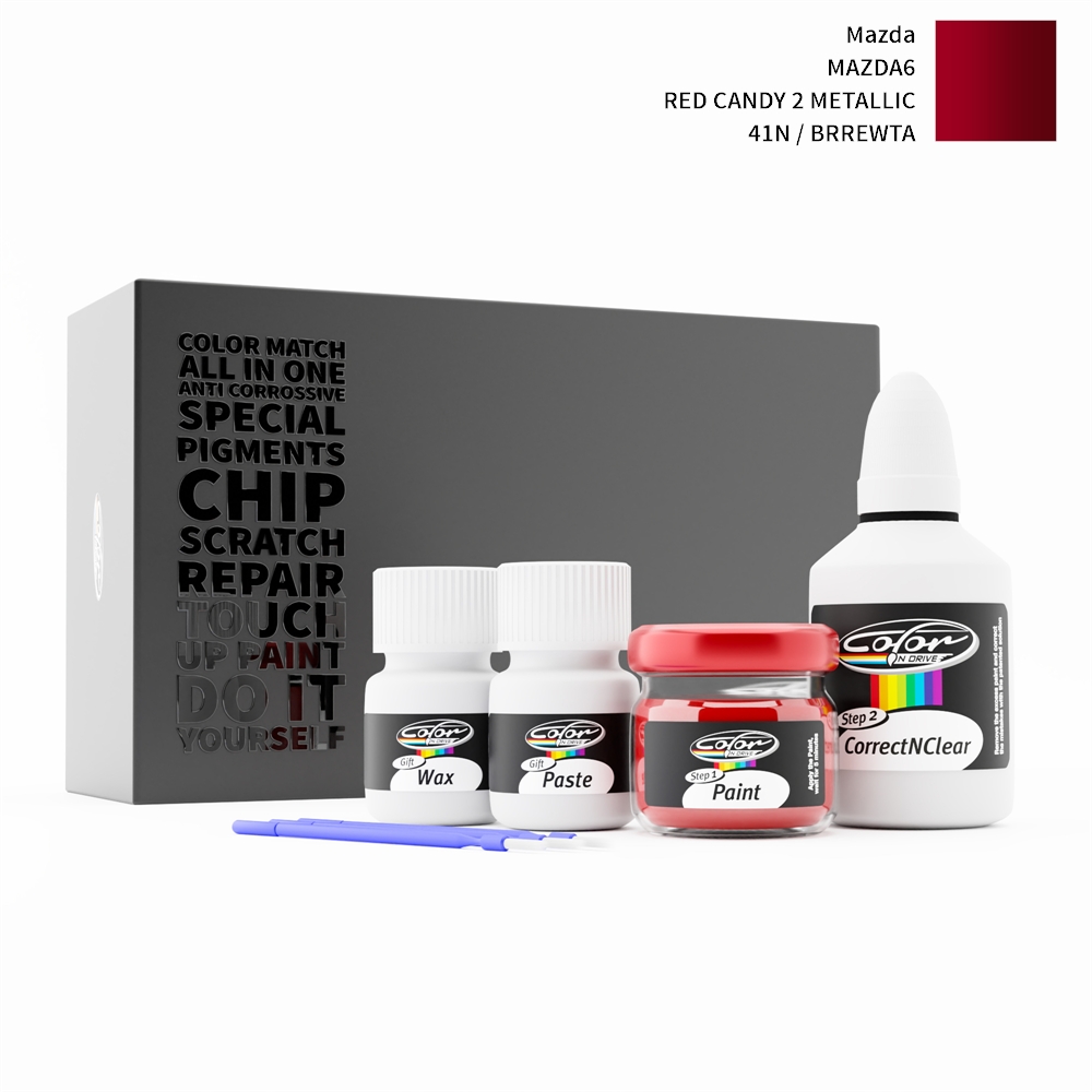 MAZDA MAZDA6 41N / BRREWTA RED CANDY 2 METALLIC rötuş boyası renk örneği