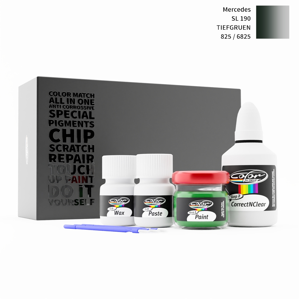 MERCEDES 190 SL 6825 / 825 TIEFGRUEN rötuş boyası renk örneği
