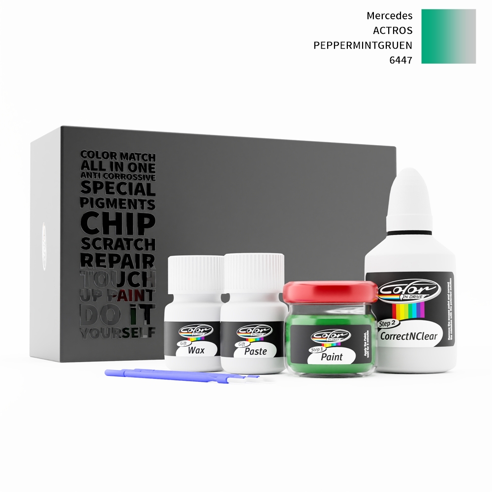 MERCEDES ACTROS 6447 PEPPERMINTGRUEN rötuş boyası renk örneği