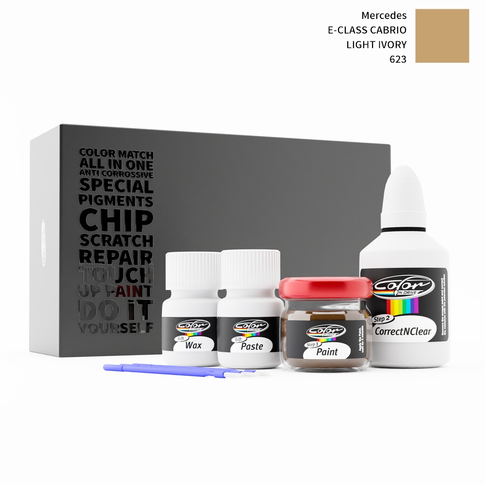 MERCEDES E-CLASS CABRIO 623 LIGHT IVORY rötuş boyası renk örneği