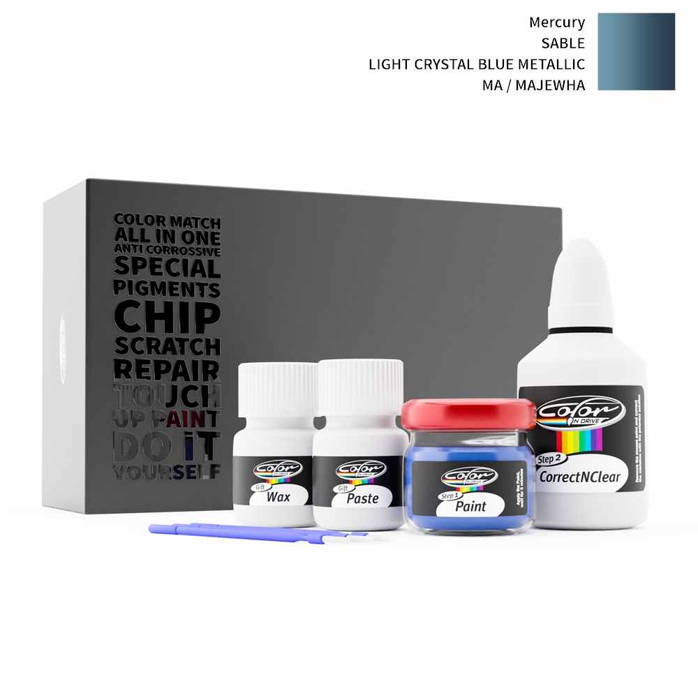 MERCURY SABLE MA / MAJEWHA LIGHT CRYSTAL BLUE METALLIC rötuş boyası renk örneği