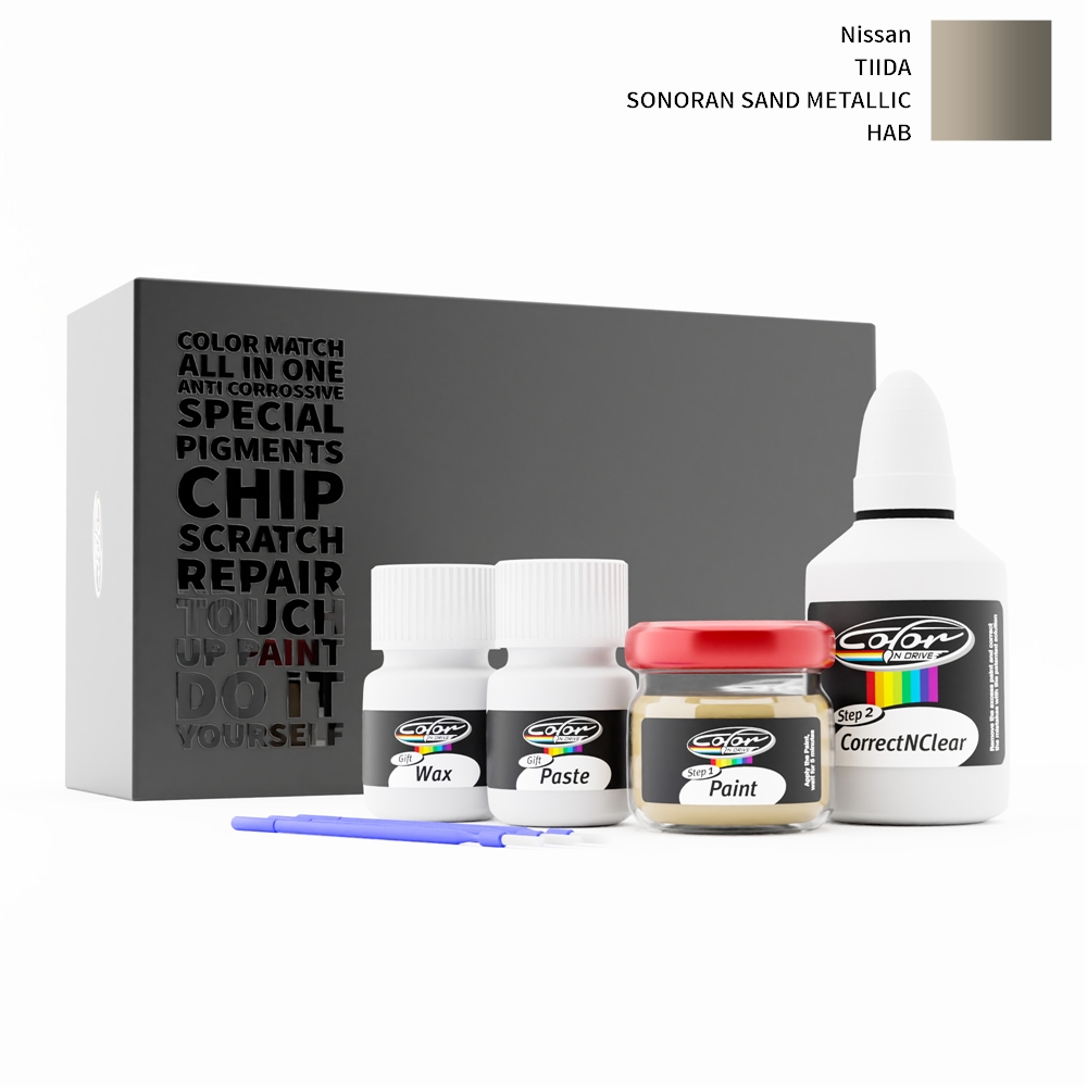 NISSAN TIIDA HAB SONORAN SAND METALLIC rötuş boyası renk örneği