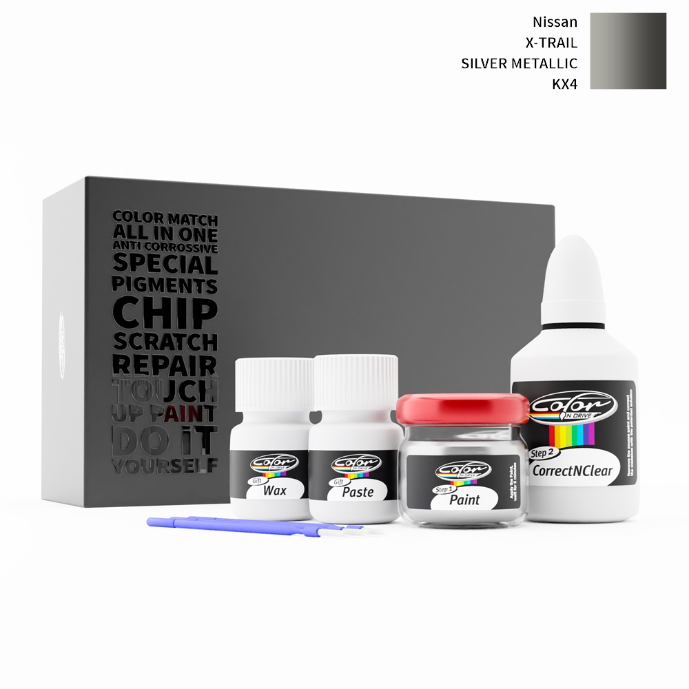 NISSAN X-TRAIL KX4 SILVER METALLIC rötuş boyası renk örneği