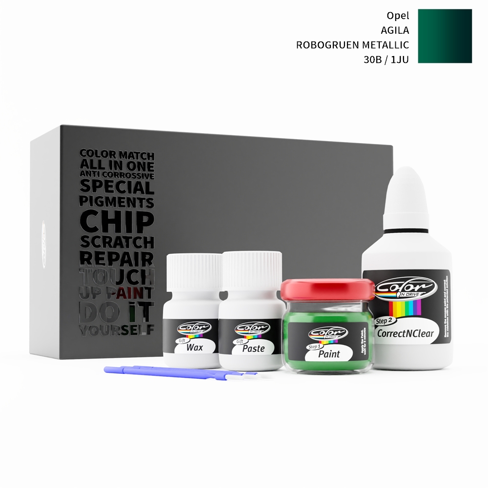 OPEL AGILA 30B / 1JU ROBOGRUEN METALLIC rötuş boyası renk örneği