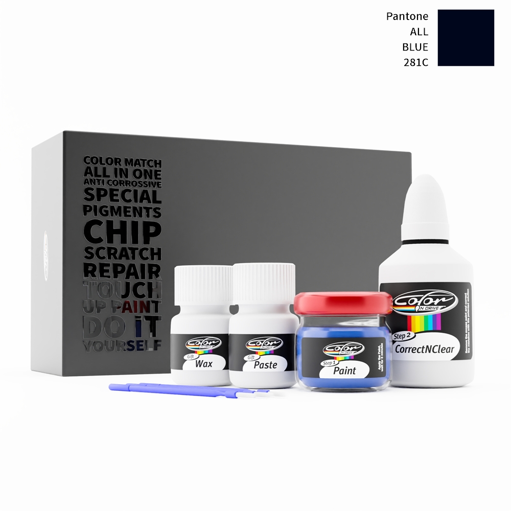 PANTONE ALL 281C BLUE rötuş boyası renk örneği