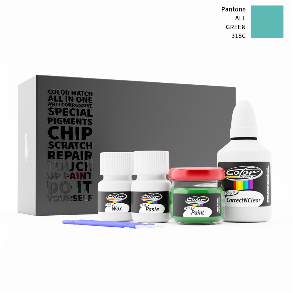 PANTONE ALL 318C GREEN rötuş boyası renk örneği