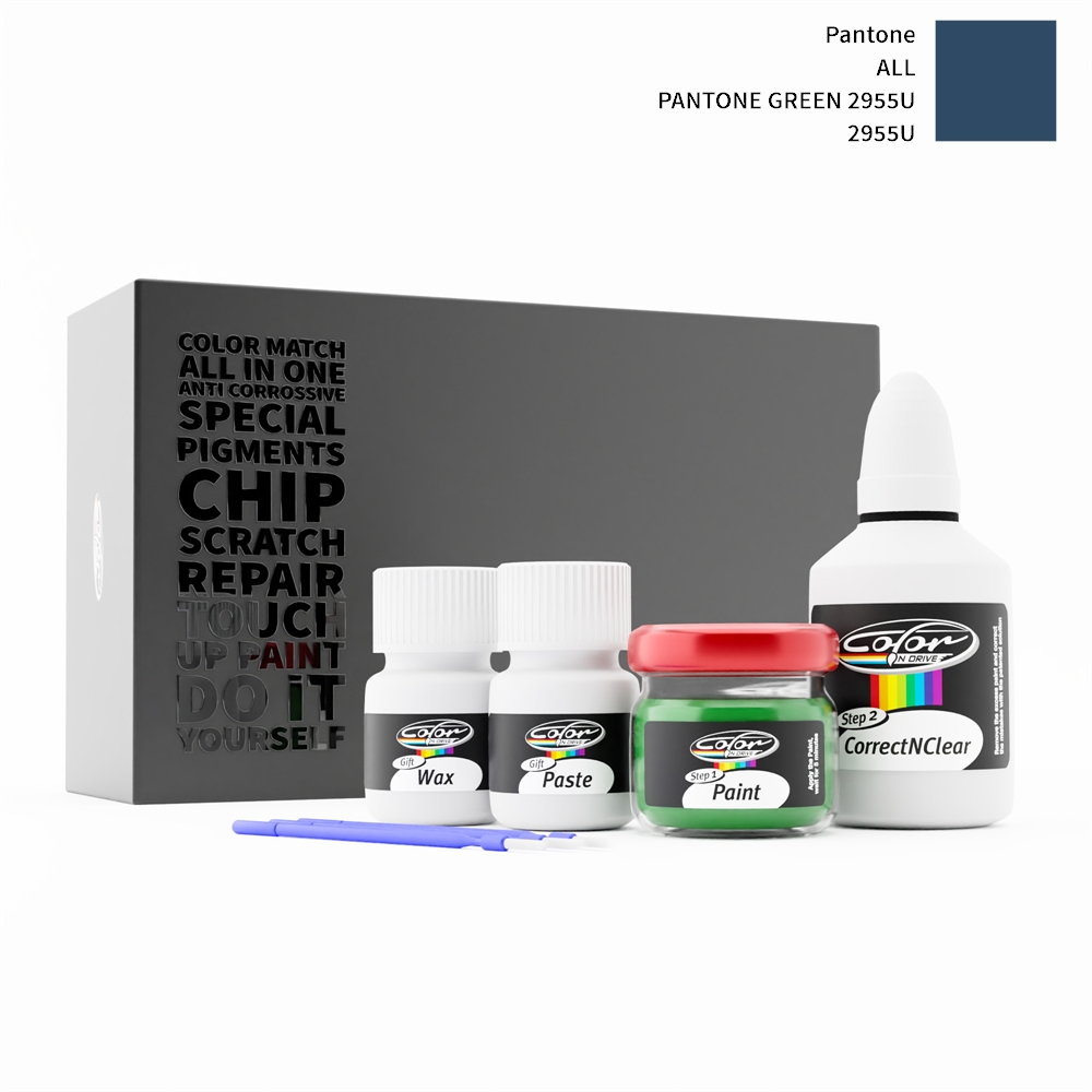 PANTONE ALL 2955U PANTONE GREEN 2955U rötuş boyası renk örneği