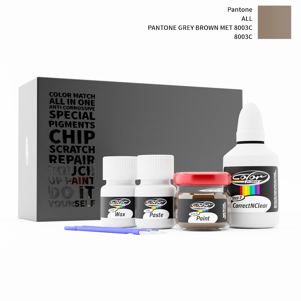 PANTONE ALL 8003C PANTONE GREY BROWN MET 8003C rötuş boyası renk örneği