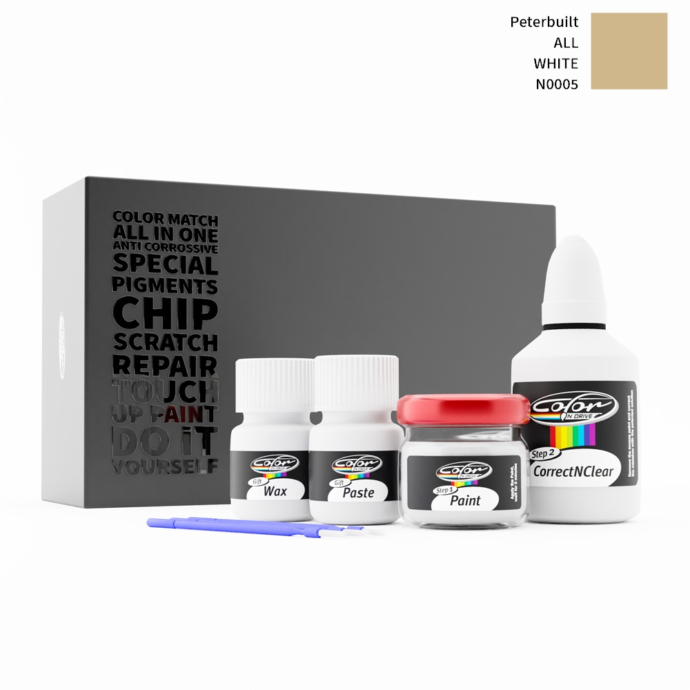 PETERBUILT ALL N0005 WHITE rötuş boyası renk örneği