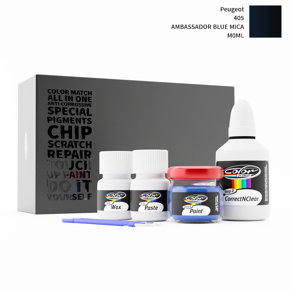 PEUGEOT 405 M0ML AMBASSADOR BLUE MICA rötuş boyası renk örneği