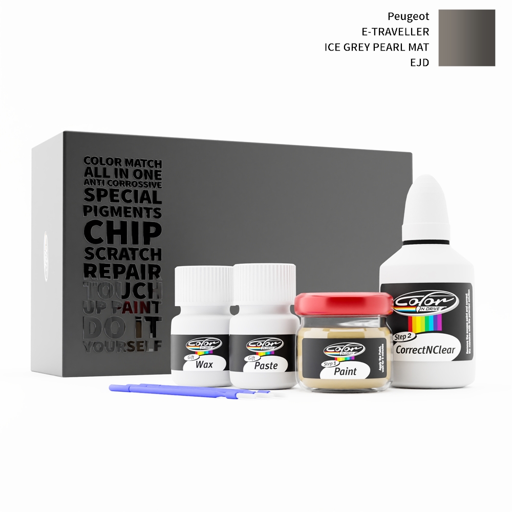 PEUGEOT E-TRAVELLER EJD ICE GREY PEARL MAT rötuş boyası renk örneği