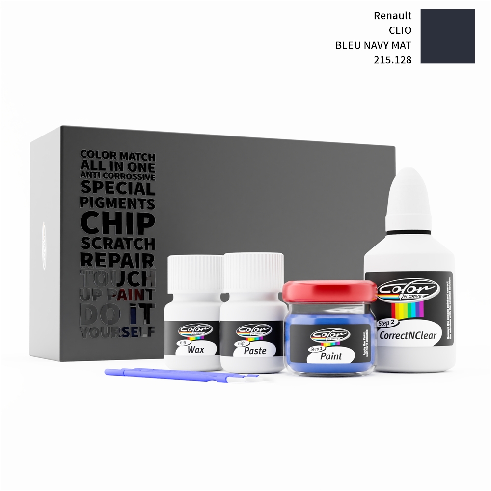 RENAULT CLIO 215.128 BLEU NAVY MAT rötuş boyası renk örneği