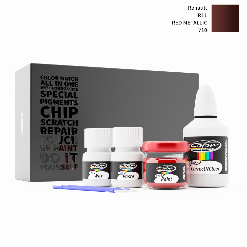 RENAULT R11 710 RED METALLIC rötuş boyası renk örneği