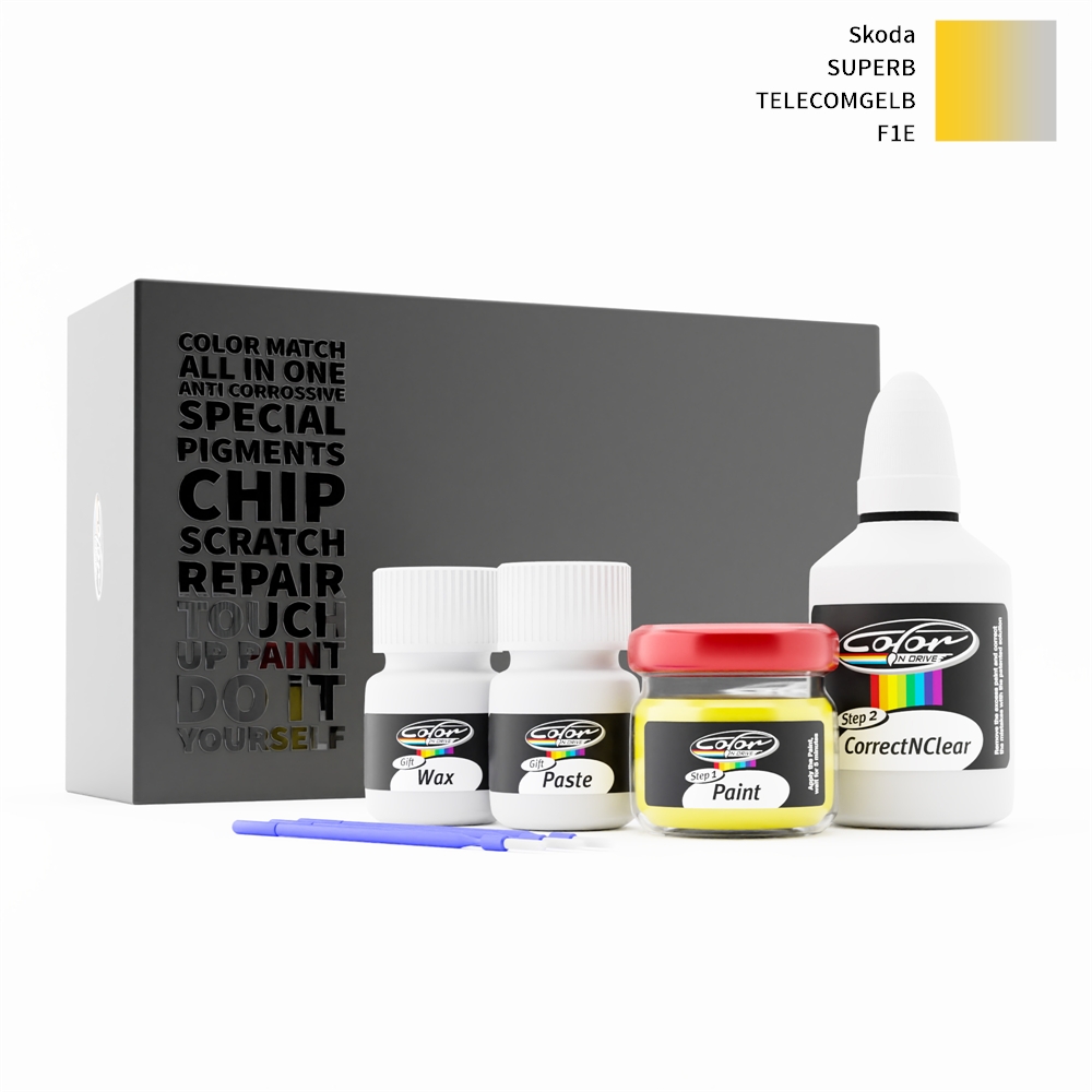 SKODA SUPERB F1E TELECOMGELB rötuş boyası renk örneği