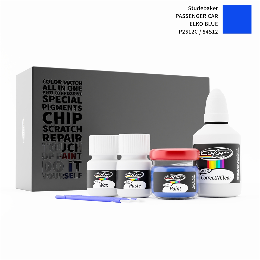 STUDEBAKER PASSENGER CAR P2512C / 54S12 ELKO BLUE rötuş boyası renk örneği
