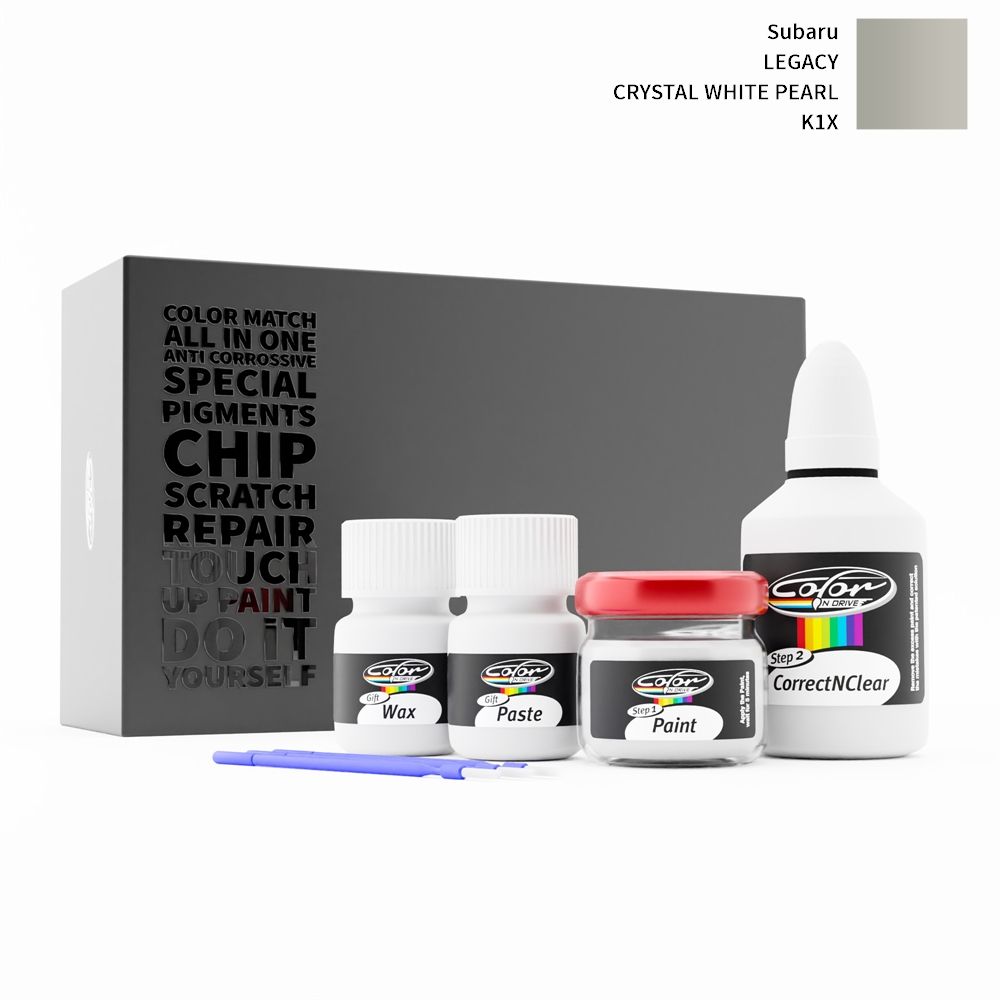 SUBARU LEGACY K1X CRYSTAL WHITE PEARL rötuş boyası renk örneği
