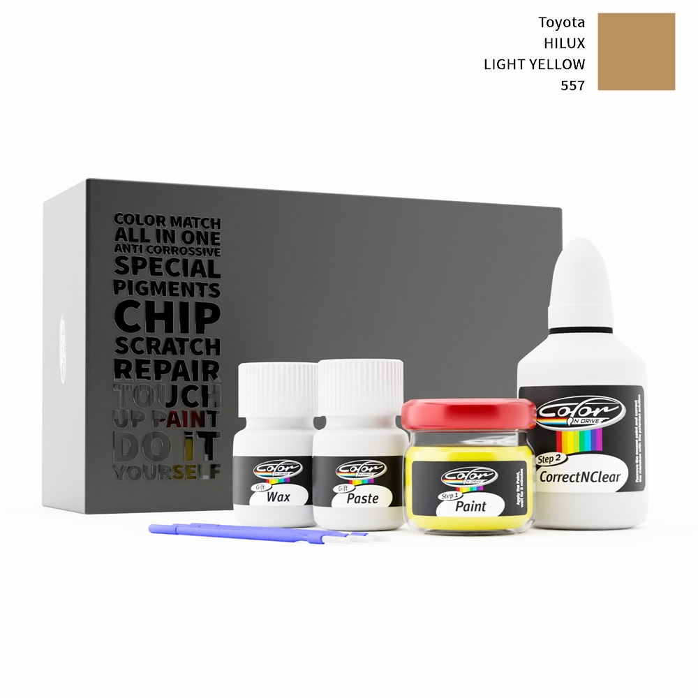 TOYOTA HILUX 557 LIGHT YELLOW rötuş boyası renk örneği