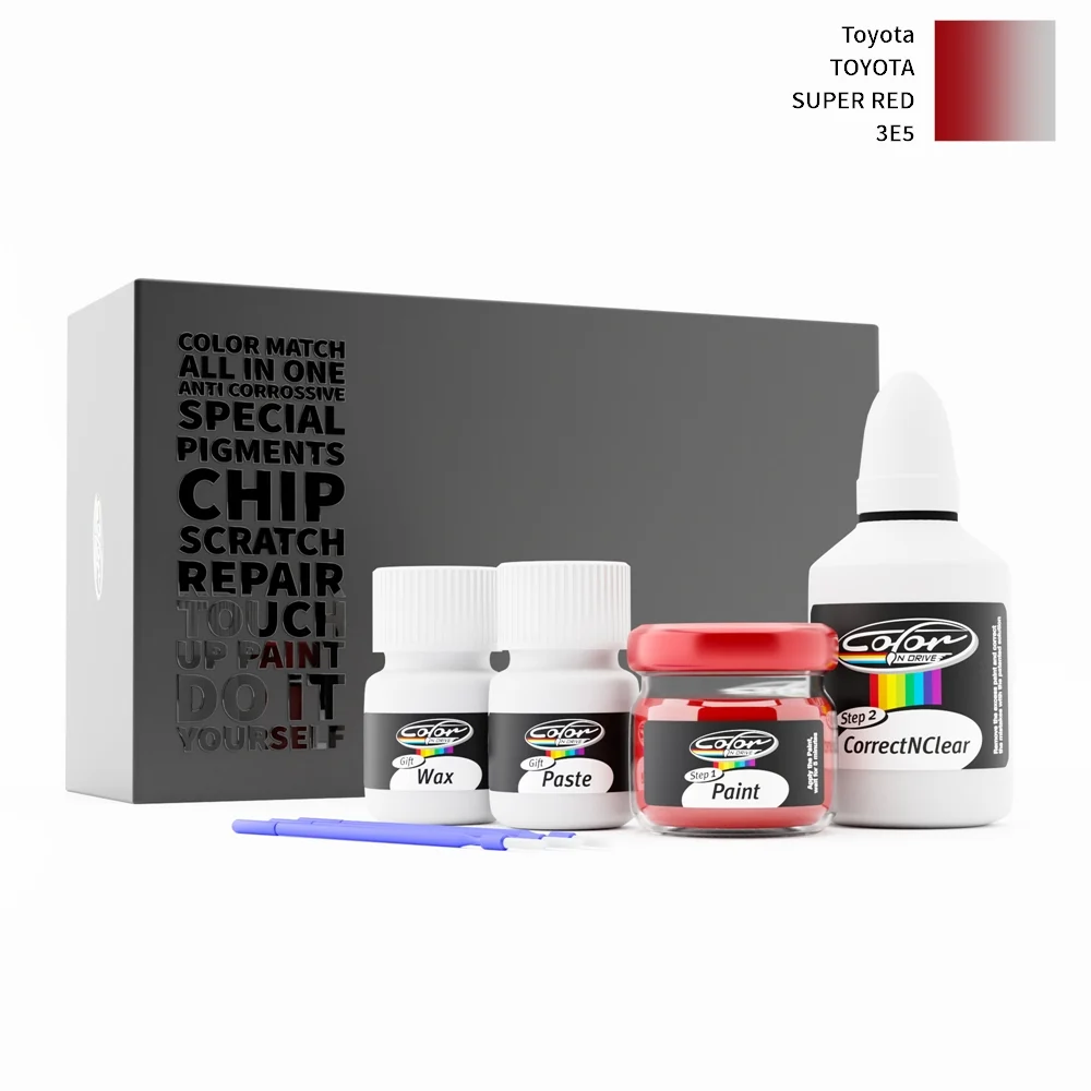 TOYOTA TOYOTA 3E5 SUPER RED rötuş boyası renk örneği