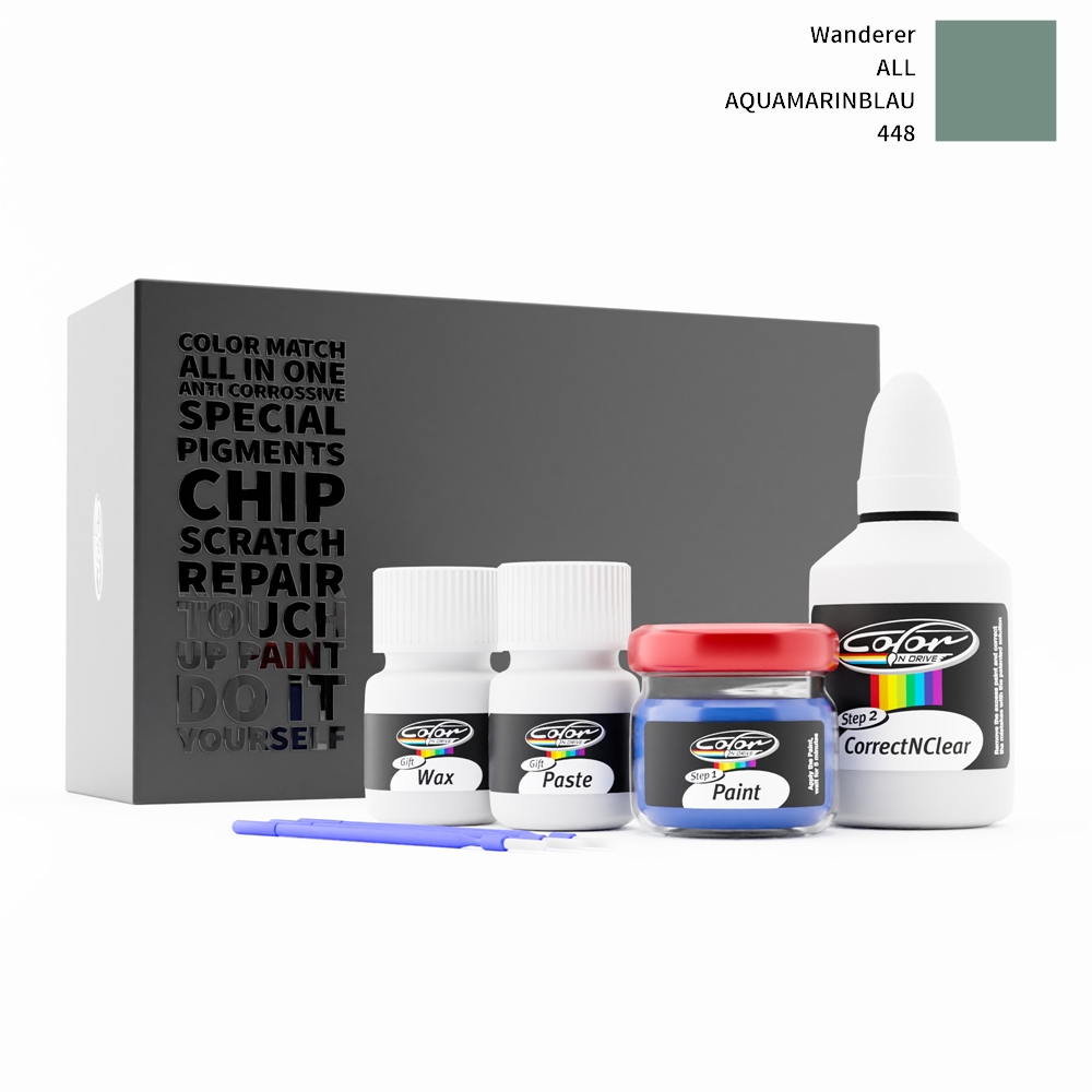 WANDERER ALL 448 AQUAMARINBLAU rötuş boyası renk örneği